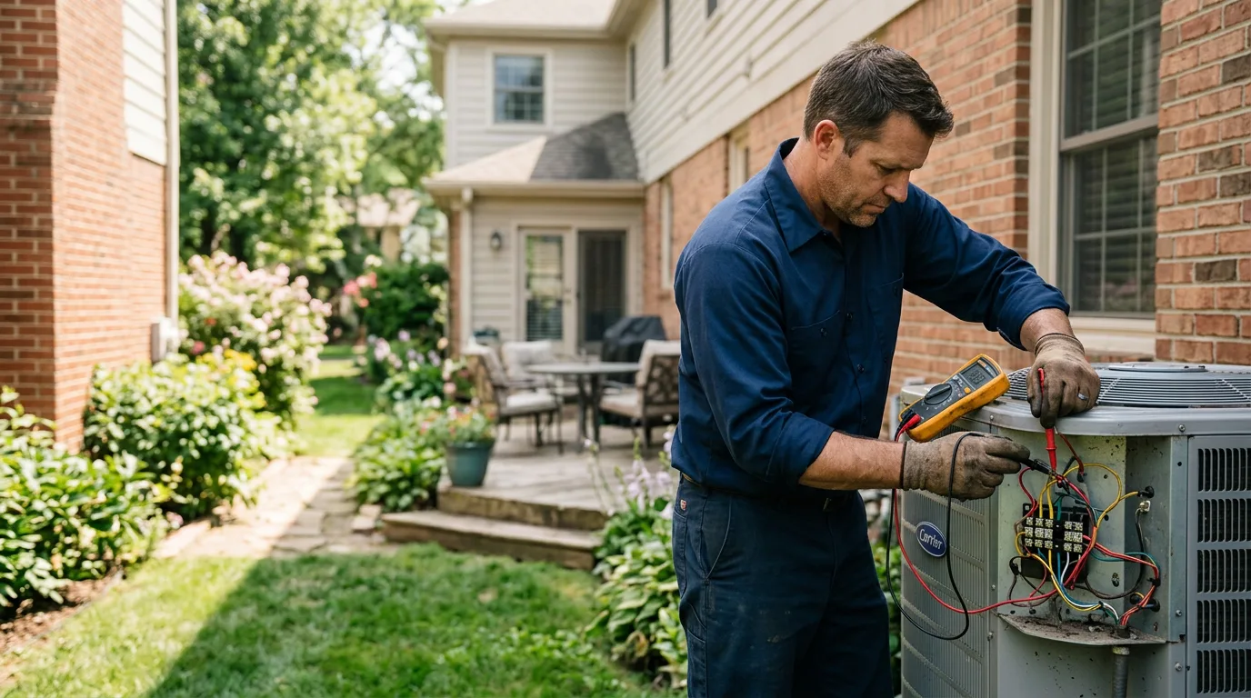 HVAC technician working near Fort Davis, AL